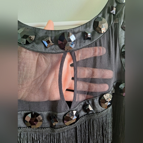 Arden B. Fringed Black Dress #flapper - Picture 5 of 7